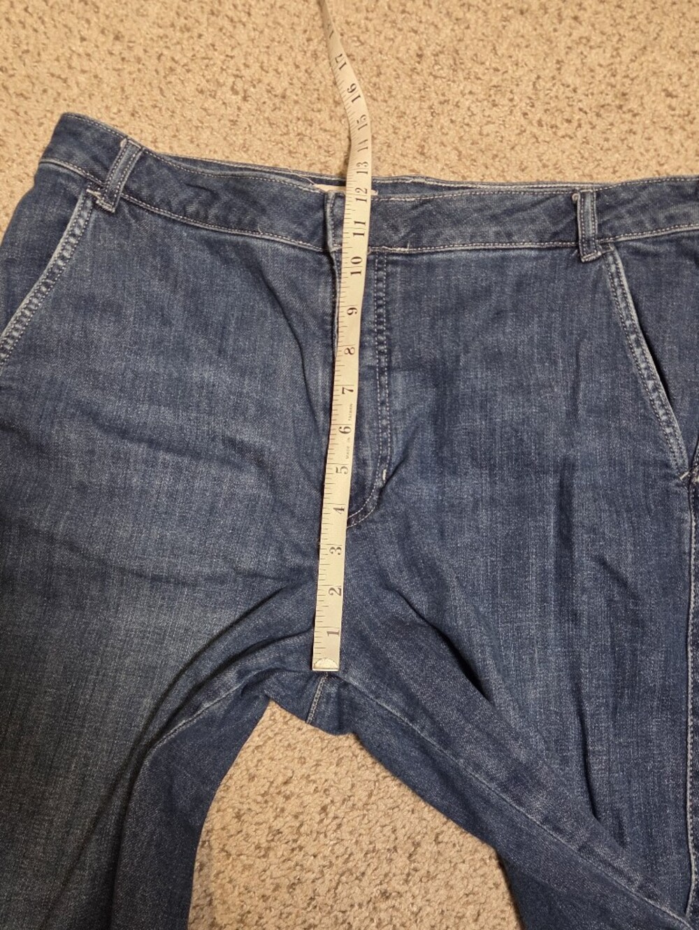 Anthropologie Pilcro Full Curve High-Rise Wide-Leg Jeans Blue Women's 32 Barrel - Picture 8 of 12